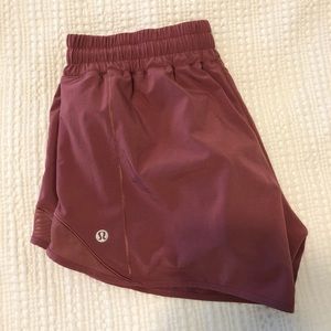 Mauve hotty hot lululemon shorts